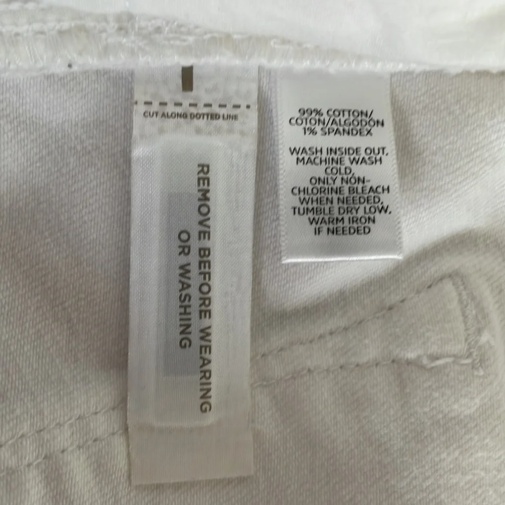 LOFT white denim shorts - Picture 4 of 7